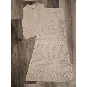 Solitaire 2 Piece Knit Skirt and Tank Set Size Medium